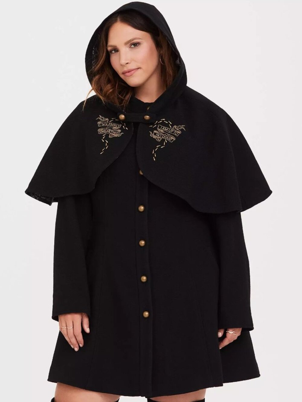 Harry Potter Marauder's Map Girls Capelet Coat Plus Size